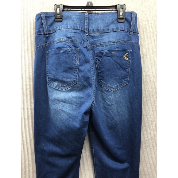 VIP Juniors Jeggings Size 13/31 Distressed Zip Triple Button Closure - Picture 12 of 16